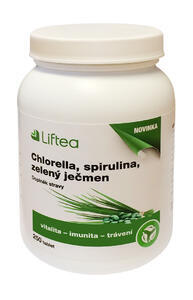 LIFTEA Chlorella/Spirulina/Zel.jecmen 250tbl.