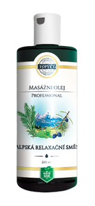 TOPVET Alpská relaxační směs masážní olej 200 ml