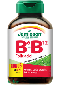 JAMIESON Vitamíny B6 B12+kyselina listová tbl.110