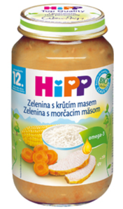 HiPP MENU BIO Zelenina s krůtím masem 6x220g