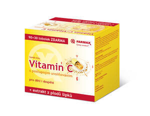 Vitamin C s postupným uvolňováním tob.90+30 Farmax