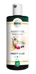 TOPVET Hřejivý relax - masážní olej 200 ml