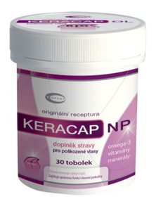 TOPVET KERACAP NP - doplněk stravy pro poškozené vlasy 30 cps