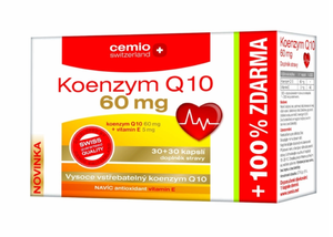 Cemio Koenzym Q10 60mg s biotinem cps.30+30 ČR/SK