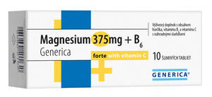 Magnesium 375mg+B6 forte Generica+Vit.C eff.tbl.10
