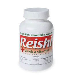 NATURVITA REISHI + Zinek a vitamín C cps.60