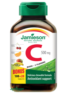 JAMIESON Vitamín C 500mg 3 ovocné přích.tab.100+20