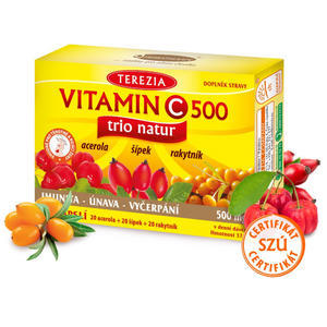 TEREZIA Vitamin C 500mg trio natur cps.60
